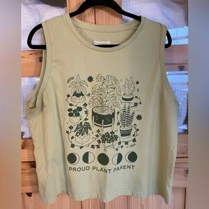 Target Sage Green Plant Graphic Tank Top